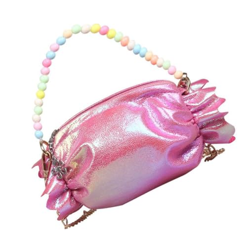 NOLITOY Mädchen Schultertasche Candy Bag in Rosa Niedliche Umhängetasche für Kleine Mädchen Verstellbarer Schultergurt Modische Kinderhandtasche für Alltag Party und Shopping von NOLITOY
