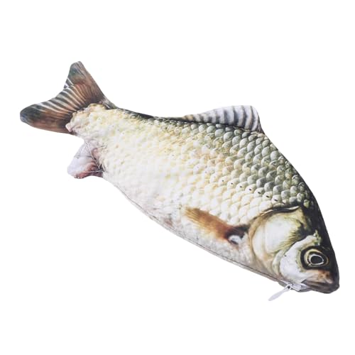 NOLITOY Mäppchen Fisch-geschenktüte Tasche in Fischform Schreibwaren Realistischer Fisch Blau Leute Ästhetisch Bleistift Studie Fischbeutel Für Gefälscht Fischstiftbeutel Polyester von NOLITOY