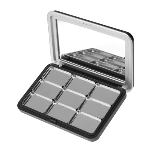 NOLITOY Magnetische DIY Lidschatten Palette Fach Leerbox Schwarz Nachfüllbare Kosmetik Aufbewahrung für Lippenstift Lidschatten Tragbarer Make Up Organizer für Reisen und Alltag von NOLITOY