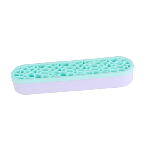 NOLITOY Make Up Pinsel Organizer Silikon Halter Kosmetik Pinselhalter Trockenständer Stabil Leicht Tragbar Grün Für Reisen Camping Badezimmer Schminktisch von NOLITOY