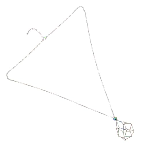NOLITOY Metall Anhänger Käfig Halskette Einstellbarer Edelstein Halter Schmuck Damen Zubehör für DIY Schmuck und Dekoration von NOLITOY