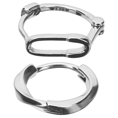 NOLITOY Mini Ohrklammern Ohrringe Silberfarben Kleine Creolen Ohrklemmen mit Einzigartigem Design Modische Ohrschmuck für Herren und Damen Langlebig und Vielseitig für Alltag und Party von NOLITOY