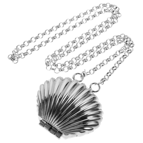 NOLITOY Mini Umhängetasche Damen Klein Metallic Crossbody Bag mit Kette Coin Bag für Alltag Party Shopping und Reisen Modische Kleine Dekorative Tasche in Silber von NOLITOY