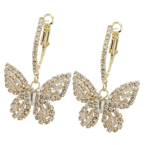 NOLITOY Minimalistische Damen Ohrringe Silberstahl Creolen mit Schmetterlingsdesign und Funkelnden Zirkonia Leichte Ohrschmuck für Alltag und Festtage Hautfreundlich und zu Tragen NOLITOY Minimalistische Damen Ohrringe Silberstahl Creolen mit Schmetterlingsdesign und Funkelnden Zirkonia Leichte Ohrschmuck für Alltag und Festtage Hautfreundlich und zu Tragen von NOLITOY