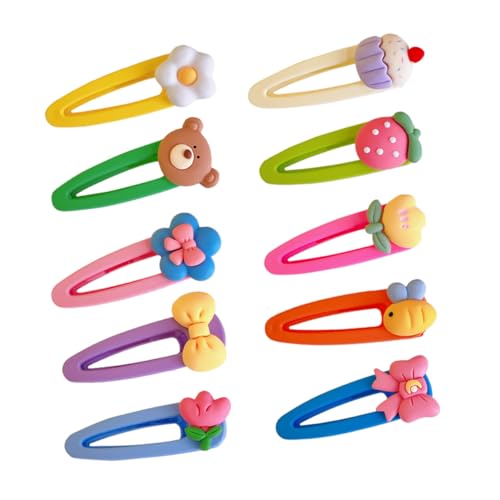 NOLITOY 10stücke Cartoon Haarspangen Mädchen Haarschmuck Aus Harz Und Leuchtende Farben Haarspangen Für Junge Mädchen Vielseitig Für Verschiedene Anlässe von NOLITOY