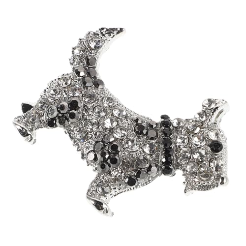 NOLITOY Süße Tierbrosche mit Strasssteinen Dekorative Anstecknadel Legierung für Hüte und Taschen Cartoon Design für Partys und Alltagskleidung von NOLITOY