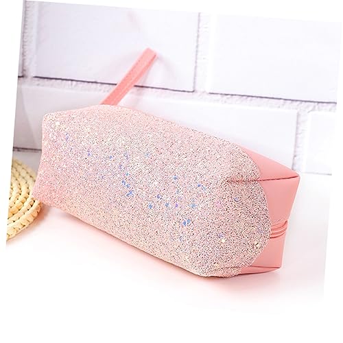 NOLITOY Reise Kosmetiktasche Aus Pu Tragbare Glänzende Make-up Aufbewahrungstasche Für Kosmetik Und Toilettenartikel Handtasche Stilvolles Design Für Damen von NOLITOY