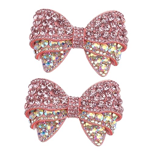 NOLITOY Modische Strass Schleifen Schuhverzierung Handgenähtes Schmuck für Damen Leicht Tragbar Funkelndes Accessoire für Flache Schuhe High Heels Taschen und Besondere Anlässe von NOLITOY