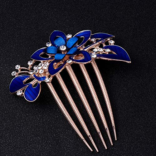 NOLITOY Haarkamm Für Braut Hochzeit Kopfbedeckung Schmuck Haarschmuck Accessoires Party Zubehör Blau von NOLITOY