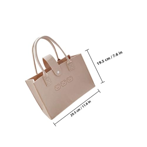 NOLITOY Multifunktionale Filz handtasche Mittelgroß mit Großem Fassungsvermögen Langlebige Einkaufstasche und Organizer tasche für Alltag Schule Camping und Aufbewahrung von NOLITOY
