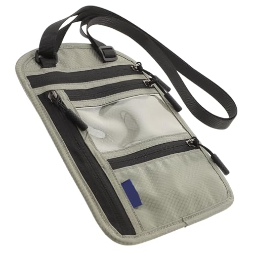 NOLITOY Multifunktionale Reisepass Tasche mit RFID Schutz Verstellbarem Halsband und Crossbody Design Sicherer Reise Geldbeutel für Pässe Kreditkarten und Dokumente für Unterwegs und von NOLITOY