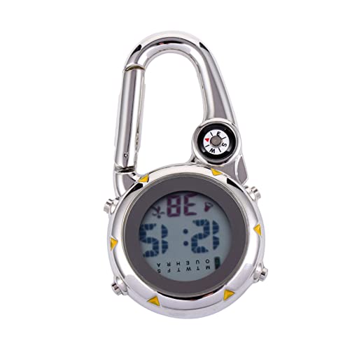 NOLITOY Multifunktionale Uhr mit Kompass Gelb Wasserfest Robustes Legierungsmaterial Alarmfunktion für Wanderrucksack Camping Outdoor Sport und Notfalleinsatz von NOLITOY