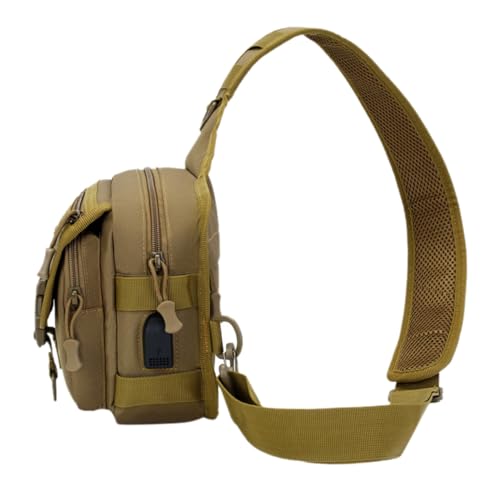 NOLITOY Multifunktionale Verschleißfeste Umhängetasche Herren Outdoor sling Bag Verstellbar Camping Wandern Portable Brusttasche von NOLITOY