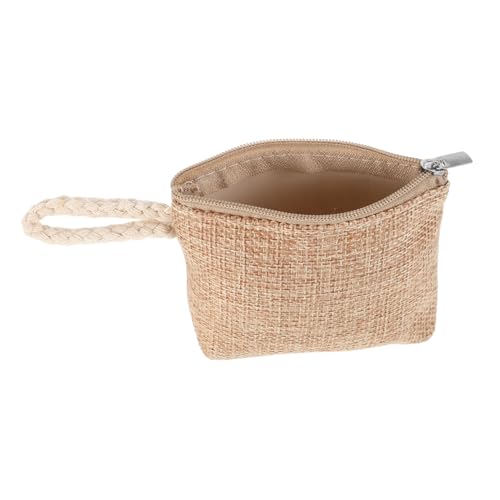 NOLITOY Multifunktionaler Baumwoll Leinen Geldbeutel Kosmetiktasche Münzbeutel für Damen Kompakt Leicht Tragbar Vielseitig für Schlüssel Lippenstift Reise Alltagsaufbewahrung von NOLITOY