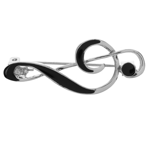 NOLITOY Musikalische Noten Brosche Zinklegierung Elegantes Ansteckabzeichen für Kleidung Rucksäcke und Hüte Minimalistisches Design für Anzüge und Hemden Perfektes Musik Schmuckstück von NOLITOY