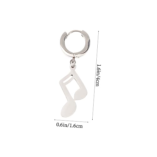 NOLITOY Musiksymbol Ohrringe Alloy Dangle Drop Ohrschmuck Herren Hip Hop Stil Handgefertigt Cool Für Festival Party Alltag von NOLITOY