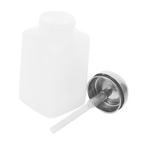 NOLITOY Nachfüllbare Pumpflasche Nagellackentfernerspender Kunststoff Weiß Tragbar für Kosmetik Entferner Make up Flüssigkeit von NOLITOY