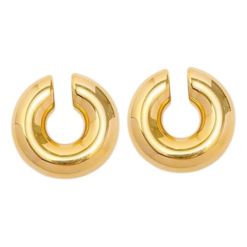 NOLITOY Nicht piercing Ohrclips Damen Leichte Edelstahl Ohrringe für Mädchen Modische Goldfarbene Ohrklemme Komfortabel und Sicher für Geburtstag und Hochzeit NOLITOY Nicht piercing Ohrclips Damen Leichte Edelstahl Ohrringe für Mädchen Modische Goldfarbene Ohrklemme Komfortabel und Sicher für Geburtstag und Hochzeit von NOLITOY