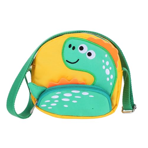 NOLITOY Niedliche Dinosaurier Mini Umhängetasche Gelb Verstellbar Langlebig Leichter Casual Single shoulder Crossbody Bag für Mädchen und Jungen für Alltag Party und Shopping von NOLITOY