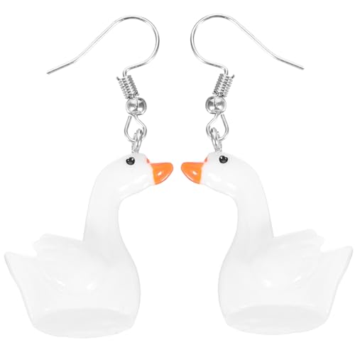 NOLITOY Niedliche Gänse Ohrringe Damen Tropfen Ohrschmuck Resin Legierung Leicht Schmuck Für Durchstochene Ohren Hochzeit Geburtstag Valentinstag von NOLITOY