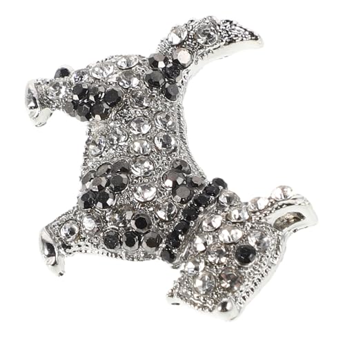 NOLITOY Niedliche Hund Brosche mit Funkelnden Strasssteinen Leichte Anstecknadel für Kleidung Rucksack und Party Verspieltes Cartoon Design Vielseitiges Damen Accessoire für Alltag und von NOLITOY