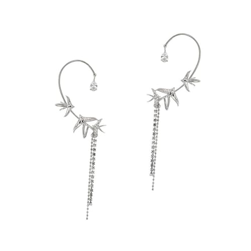 NOLITOY Lange Quasten Ohrmanschetten Mit Piercing Schicke Ohrringe Mit Glänzendem Zirkon Ohrclip Für Damen Und Mädchen NOLITOY Lange Quasten Ohrmanschetten Mit Piercing Schicke Ohrringe Mit Glänzendem Zirkon Ohrclip Für Damen Und Mädchen von NOLITOY