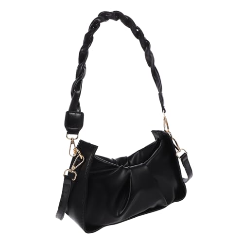 NOLITOY PU Unterarmtasche Damen Schultertasche aus PU Material Schwarz Modisch Elegant mit Feiner Verarbeitung für Alltag Shopping Party von NOLITOY