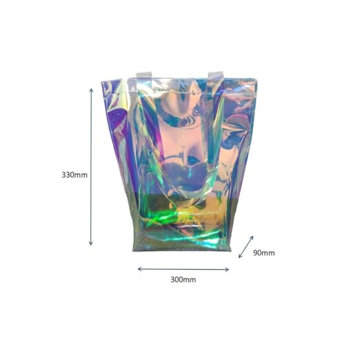 NOLITOY PVC Tote Bag Große Kapazität Strandtasche Transparent Modische Handtasche Für Reise Urlaub Alltag von NOLITOY