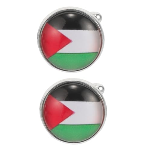 NOLITOY Palästina Flaggen Manschettenknöpfe Herren Robuste Modische Hemd Ärmel Schmuck Einzigartige Anzug Manschettenknöpfe für Hochzeit und Business von NOLITOY