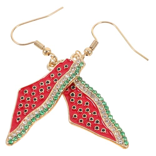 NOLITOY Palästina Hänger Ohrringe Wassermelonen Design mit Strass Leichte Sommer Schmuck Damen Accessoire NOLITOY Palästina Hänger Ohrringe Wassermelonen Design mit Strass Leichte Sommer Schmuck Damen Accessoire von NOLITOY