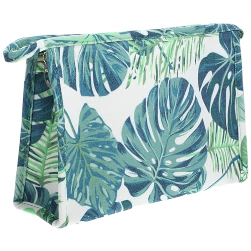 NOLITOY Palmen-Kosmetiktasche Make-Up-Tasche Tropische Monstera-Palmenblätter Kulturbeutel Kosmetiktasche Reise-Organizer Für Frauen Mädchen Geschenk von NOLITOY