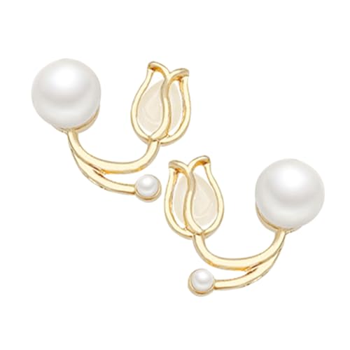 NOLITOY Perlen ohrstecker Damen Blüte Schmuck Damenohrringe Elegant Klassisch Robust Alltag Party Geeignet Mädchen Frauen von NOLITOY