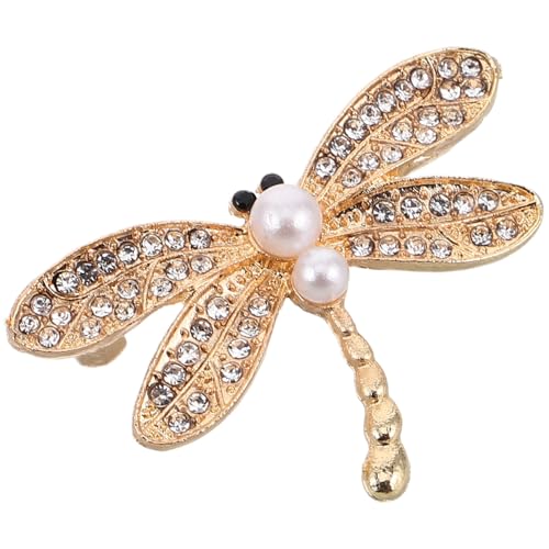 NOLITOY Perlenbrosche in Form Einer Libelle Feine Handarbeit Langlebige Anstecknadel für Damen Vielseitiges Schmuckaccessoire für Kleidung Schals und Blazer Stilvolle Modeverzierung von NOLITOY