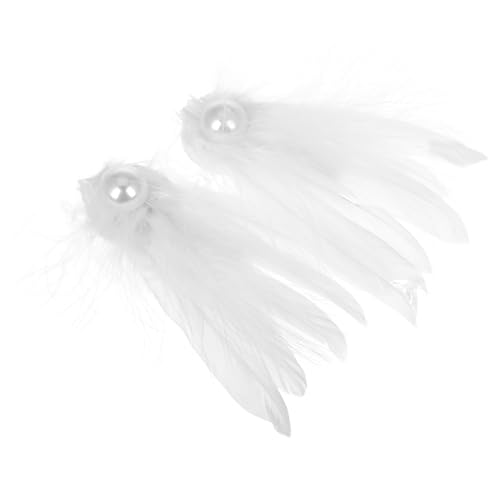 NOLITOY Kopfschmuck Für Weiße Schwäne Mit Perlen Ballett-kopfschmuck Schwanenflügel Accessoires Für Weiße Schwäne-kostüme -haarspangen Haarschmuck Für Frauen Und Mädchen von NOLITOY