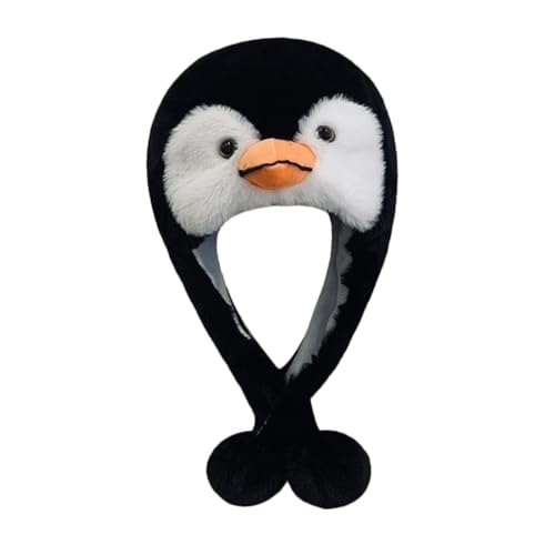 NOLITOY Pinguin Kopfbedeckung für Erwachsene Dehnbarer Pinguinhut mit Lustigem Cartoon Design für Aufführungen Partys Warm Gemütlich für Kalte von NOLITOY
