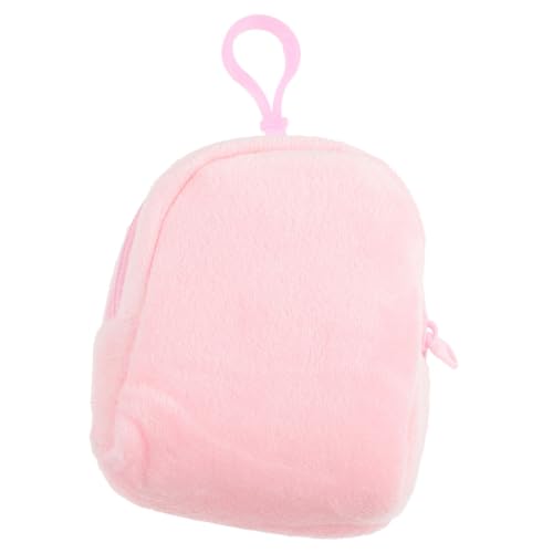 NOLITOY Plüsch Geldbörse für Mädchen Jahre Niedliche Kleine Tasche mit Schlüsselanhänger Kompakt Leichter Münzbeutel Vielseitig für Kleingeld und Kleine Gegenstände Weiches Material Rosa von NOLITOY