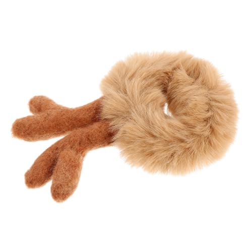 NOLITOY Plüsch Haarband mit Tierohren und Hirschgeweih design Weicher Ponytail Holder für Damen und Mädchen Modisches Haarschmuck Accessoire für Alltag und Weihnachten von NOLITOY