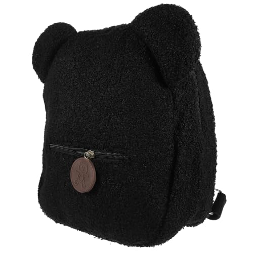 NOLITOY Plüsch Rucksack Für Mädchen Bärenohr Schultertasche Reise Tasche Lagerung Tasche Lässiger Damenmoderucksack Plüschrucksack Mit Großem Fassungsvermögen Und Hochwertigem Reißverschlu von NOLITOY