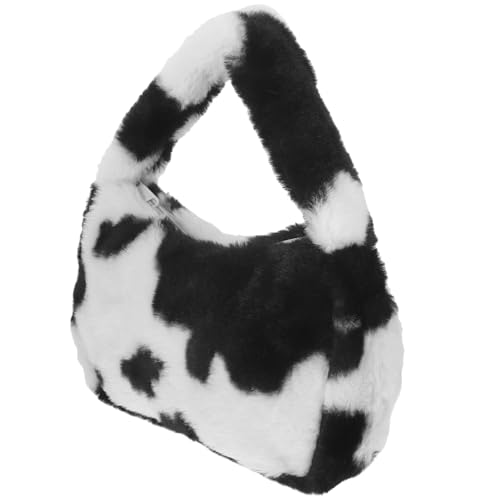 NOLITOY Plüsch Schultertasche Damen Armpit Bag mit Reißverschluss Weiche Handtasche Kuscheliger Tote für Herbst Winter Chic Alltag Geschenk Zufällige Farbe Zufällige Farbe von NOLITOY