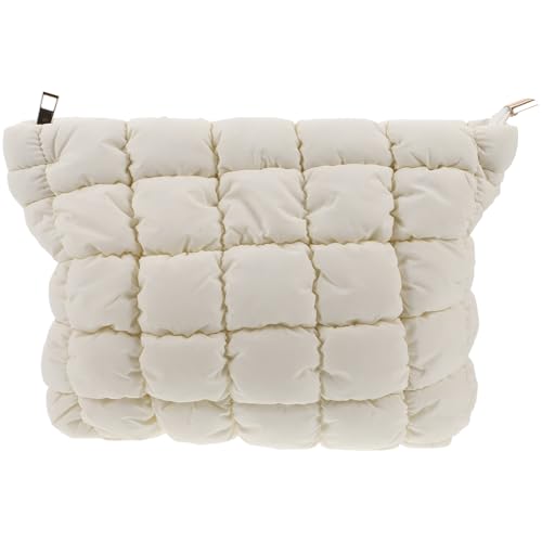 NOLITOY Reise-Make-up-Tasche Organizer Ästhetische Kosmetiktasche Mit Gitterdesign Aufbewahrungstasche Für Make-up-Pinsel Tragbare Kulturtasche Für Reisen Und Alltag von NOLITOY