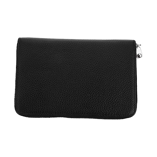 NOLITOY RFID Echtleder Kartenetui mit Reißverschluss Multifunktionale Damen Geldbörse mit Großem Fassungsvermögen Diebstahlschutz und Mehrfachfächern Eleganter Organizer für Karten Münzen von NOLITOY