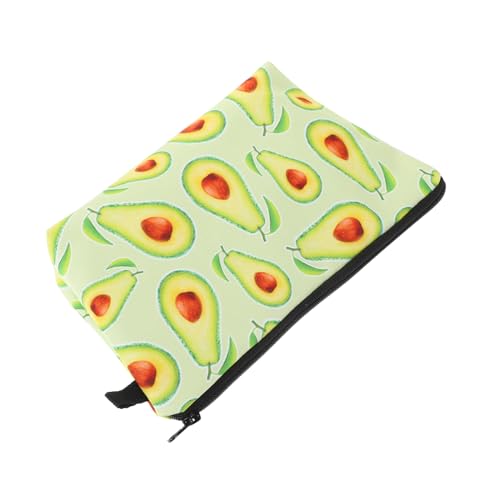 NOLITOY Retro Avocado Kosmetiktasche aus Robustem Polyester Leichte Reiseaufbewahrungstasche für Damen Multifunktionale Schminktasche Einfach zu Reinigen und Tragbar für Toilettenartikel von NOLITOY