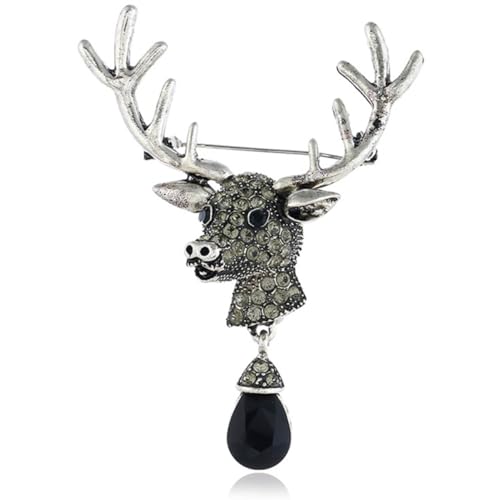 NOLITOY Retro Brosche Anstecknadel Vintage Look Antik Silber Modisches Accessoire für Damen und Herren Elegant und Sicher Befestigt als und Outfit veredelung von NOLITOY