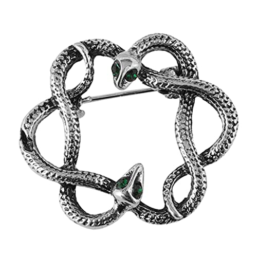 NOLITOY Retro Schlange Brosche Clip Vintage Animal Brooch Schmuck Eleganter Schalclip für Damen Kleidung Silberfarbener Anstecker für Jacken Pullover Taschen Vielseitiges Accessoire von NOLITOY
