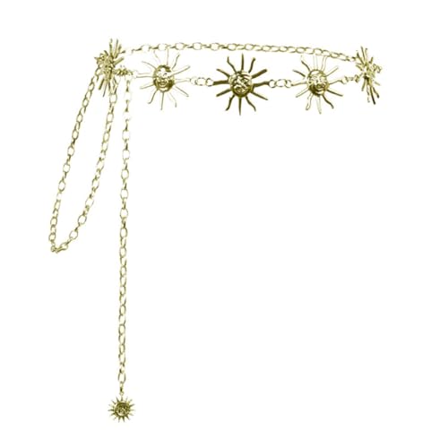 NOLITOY Retro Taillenkette Damen Punk Kettengürtel Verstellbar Modisches Accessoire für Jeans und Kleider Goldfarbene Waist Chain Elegant und Langlebig Vielseitig Kombinierbar von NOLITOY