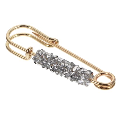 NOLITOY Rhinestone Brosche Sicherheitsnadel Strickjacken Clip Mode Schmuck Schwarz Weißer Stein Verstellbarer Kleidungsfixierer Geschenk von NOLITOY