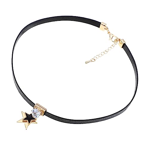 NOLITOY Rhinestone Choker Halskette für Frauen Verstellbare Kette mit Stern Anhänger für Partys Geburtstage Besondere Anlässe Funkelnder Schmuck von NOLITOY