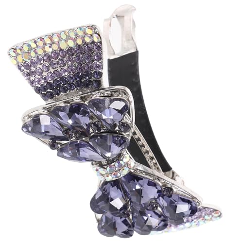 NOLITOY Rhinestone Haarklammer mit Schleifen design Großer Metallclip Glitzernder Haarschmuck für Frauen Eleganter Haarspangen clip für Festliche Anlässe und Alltag Rutschfest und von NOLITOY