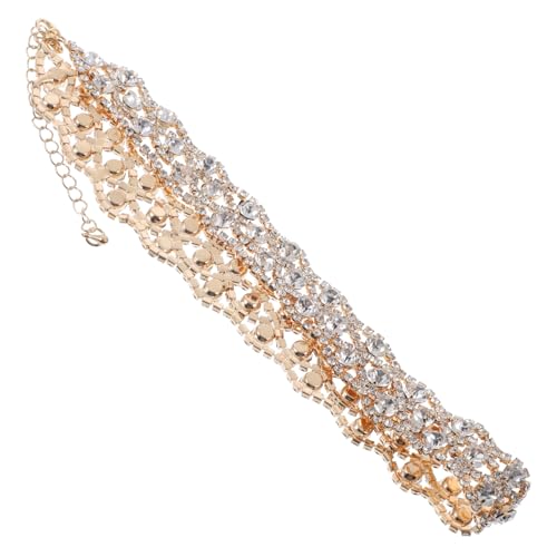 NOLITOY Rhinestone Kette Verstellbar Glänzend Hochwertig Schmuck Damen Modeschmuck Strass Goldfarben Elegantes Accessoire für Alltag und Fest NOLITOY Rhinestone Kette Verstellbar Glänzend Hochwertig Schmuck Damen Modeschmuck Strass Goldfarben Elegantes Accessoire für Alltag und Fest von NOLITOY
