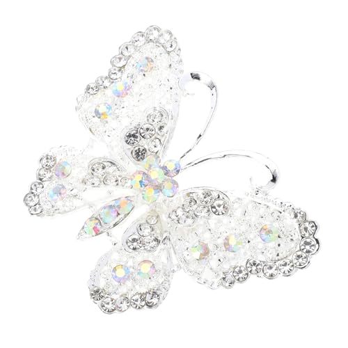 NOLITOY Rhinestone Schmetterling Brosche Damen Eleganter Strass Anstecker Umweltfreundliche Legierung Modisch Für Hochzeit Party Kleid Schmuck von NOLITOY
